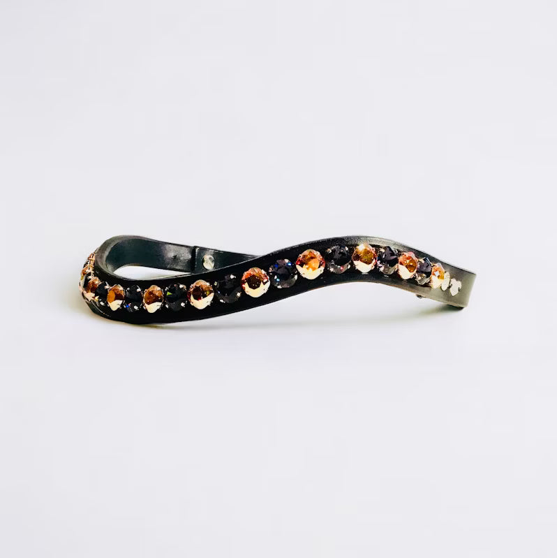 Fancy Delight Browband #1 - Graphite & Metallic Sunshine