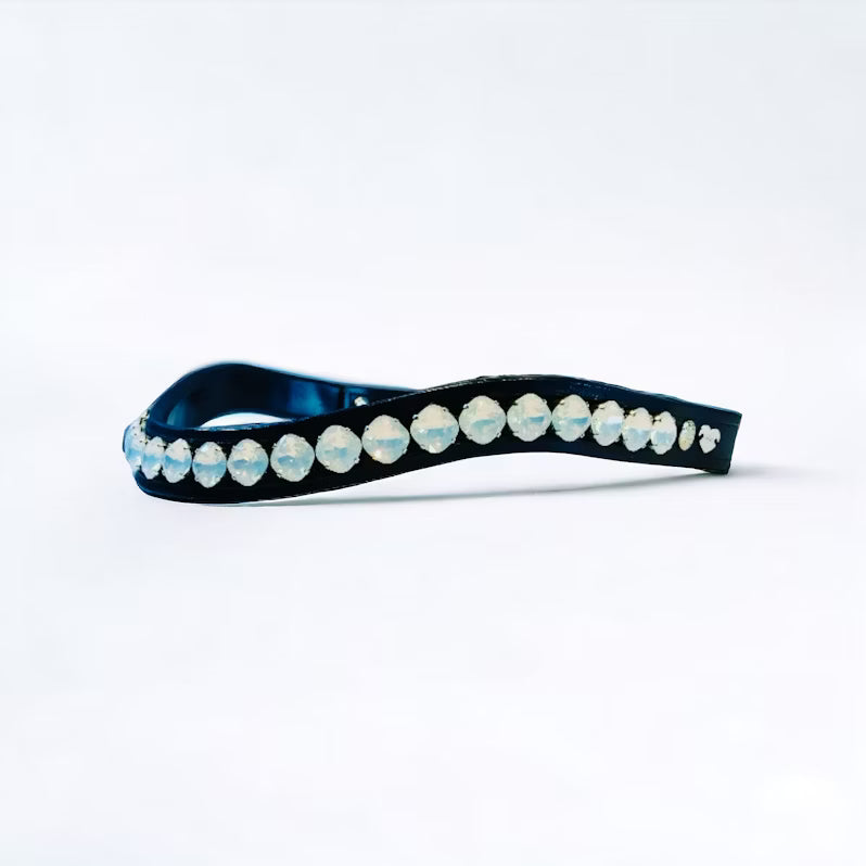 Fancy Delight Browband - White Opal