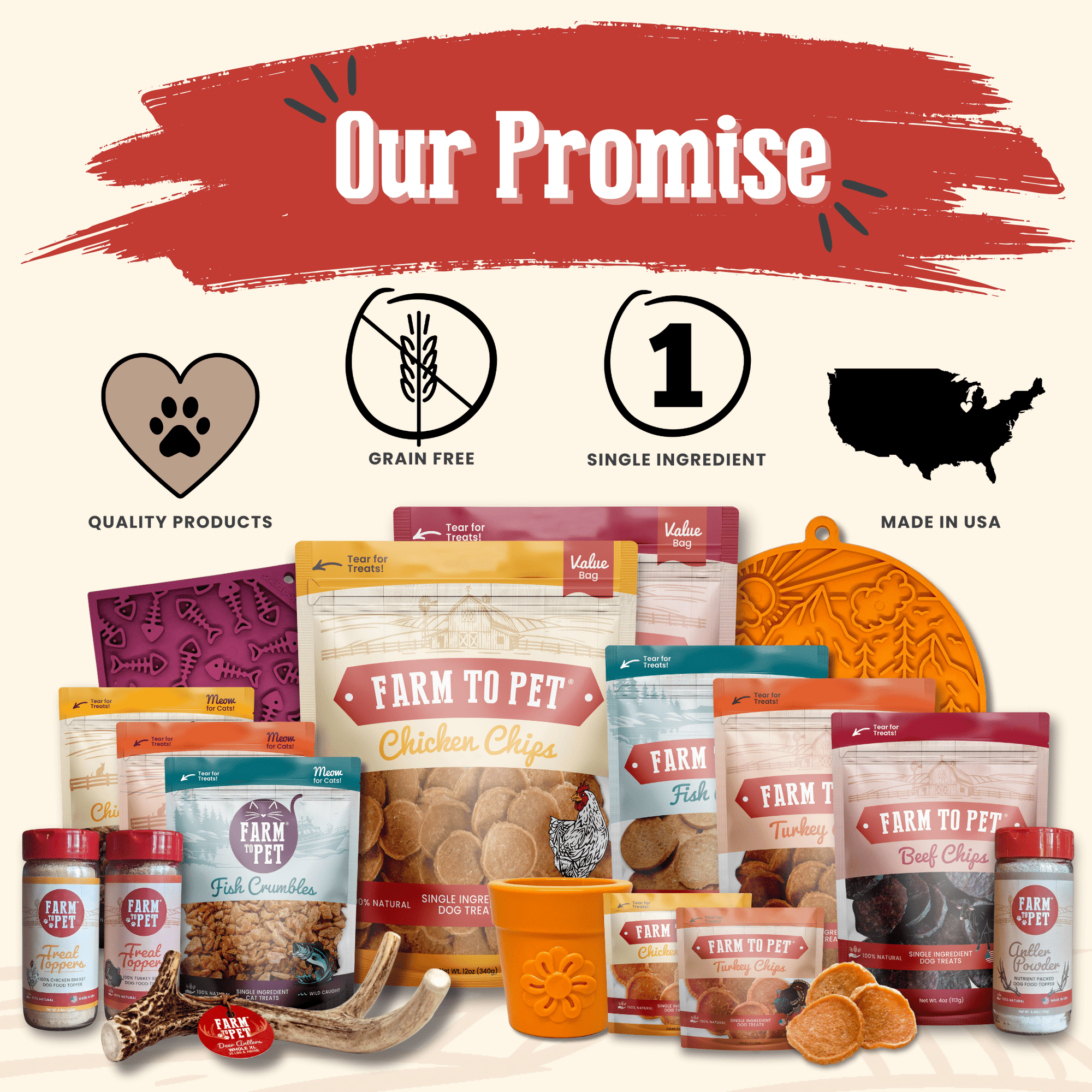 Farm To Pet Chicken Chips Dog Treat Snack Pack