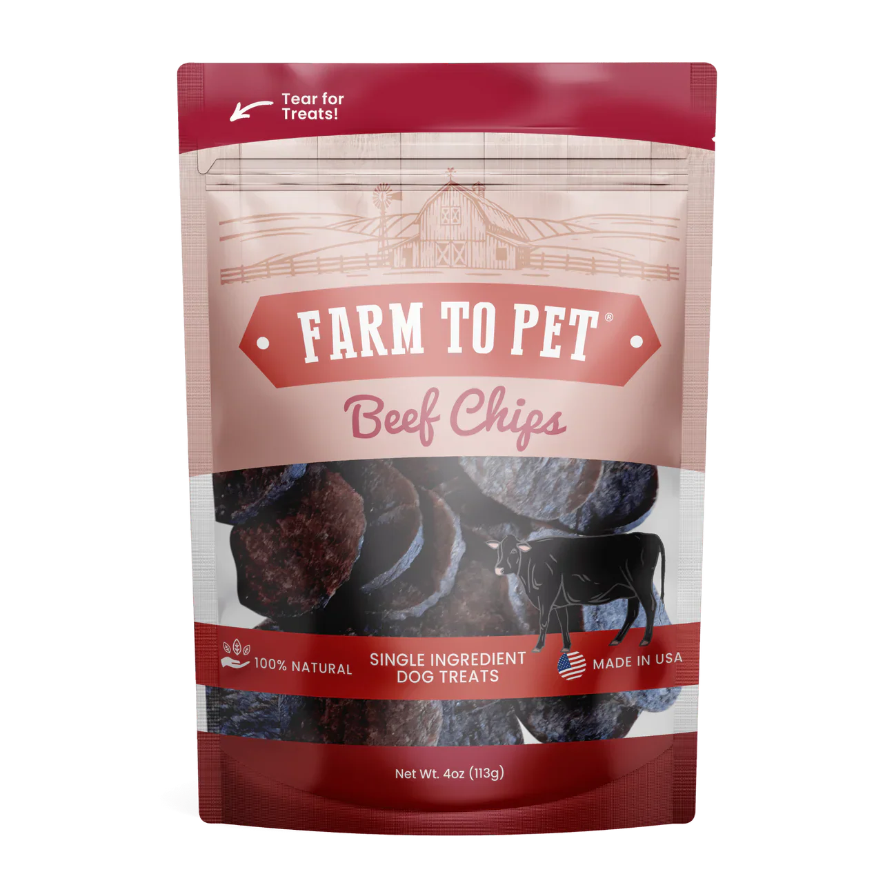 Farm To Pet Beef Chips (4oz)