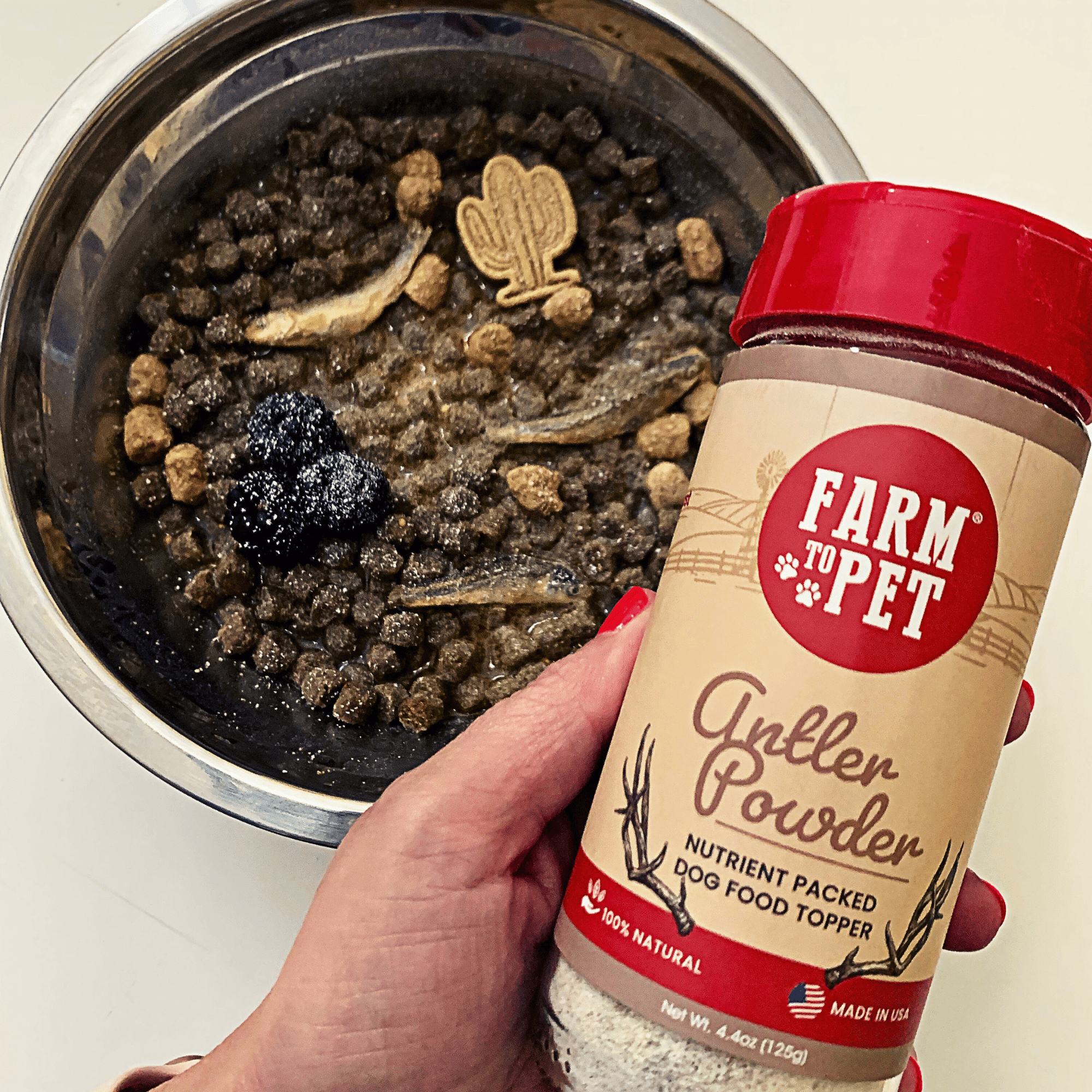 Farm To Pet Antler Powder Dog Food Topper