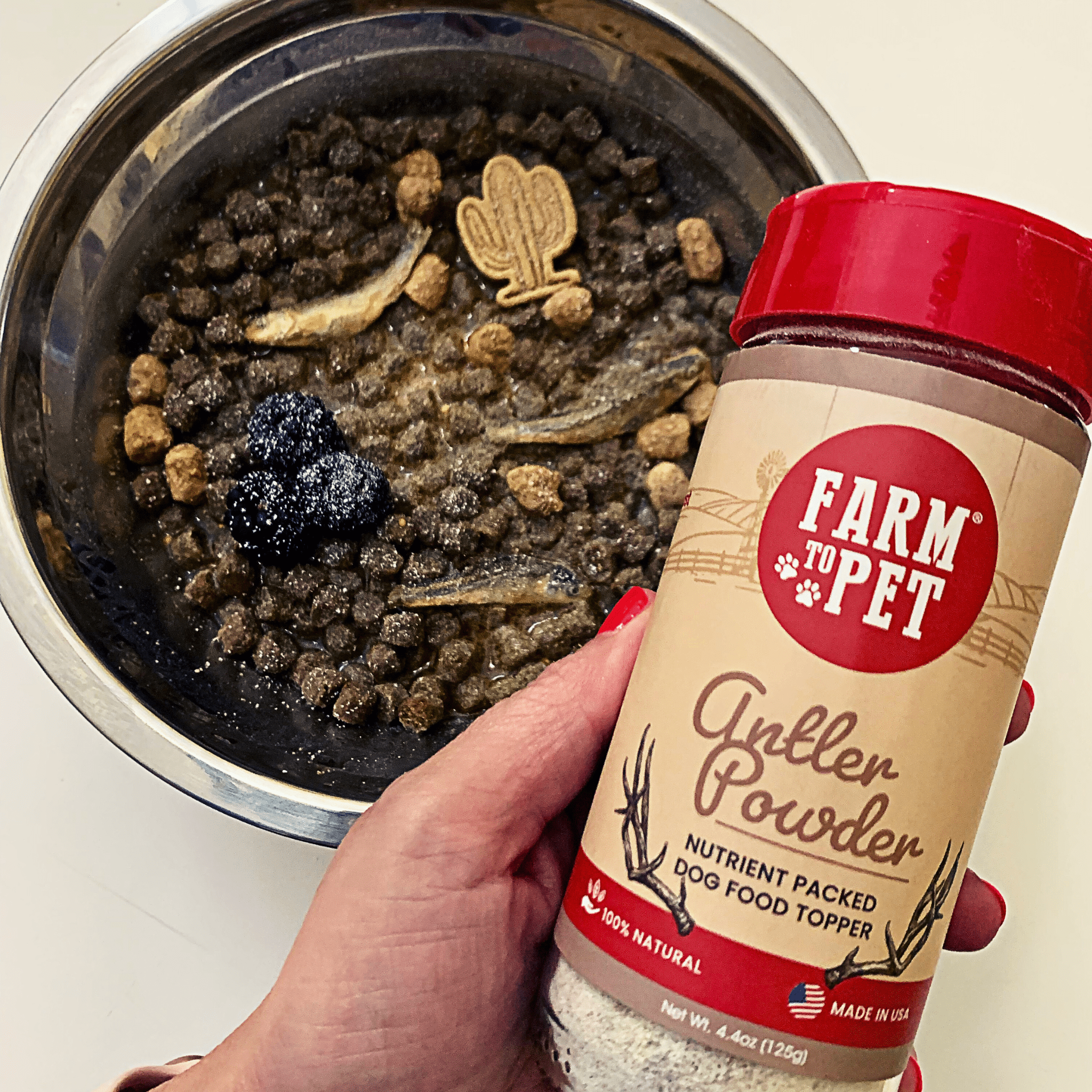 Farm To Pet Antler Powder Dog Food Topper