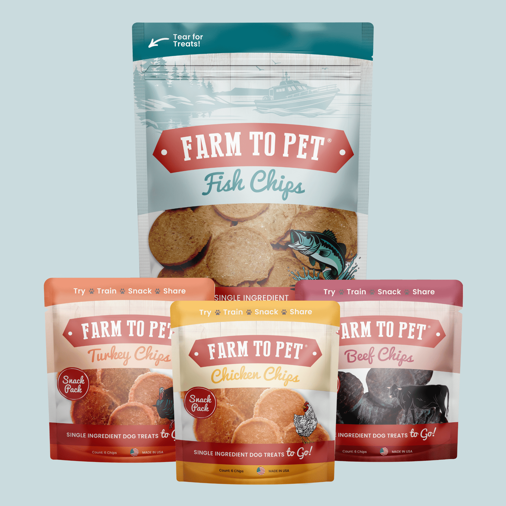 Farm To Pet Puppy Packs n Snacks Dog Treat Starter Pack