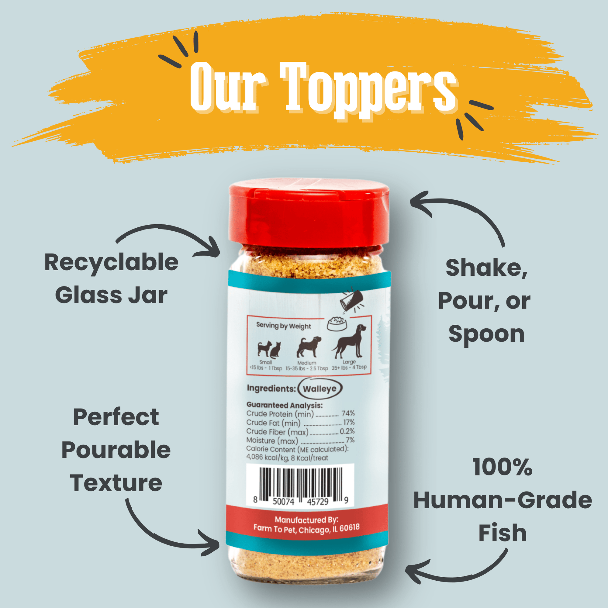 Farm To Pet Fish Treat Topper Dog Food Topper