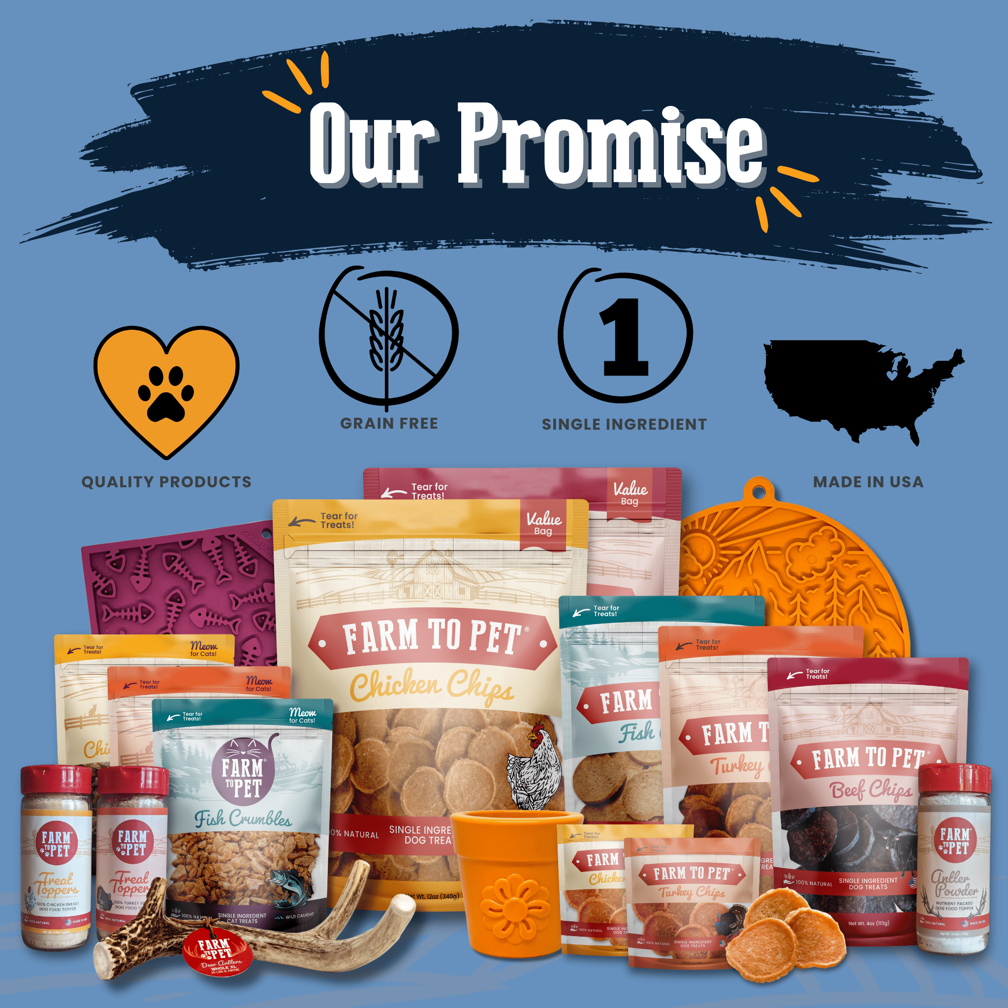 Farm To Pet Fiesta Pack Dog Treat Variety Bundle