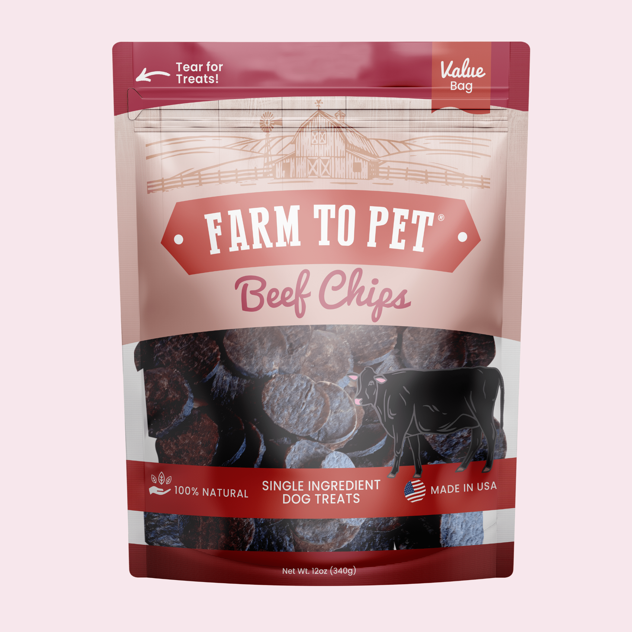 Farm To Pet Beef Chips Dog Treats