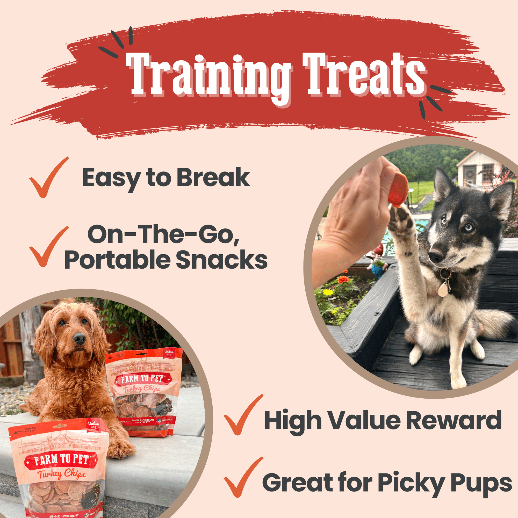 Farm To Pet Turkey Chips Dog Treats