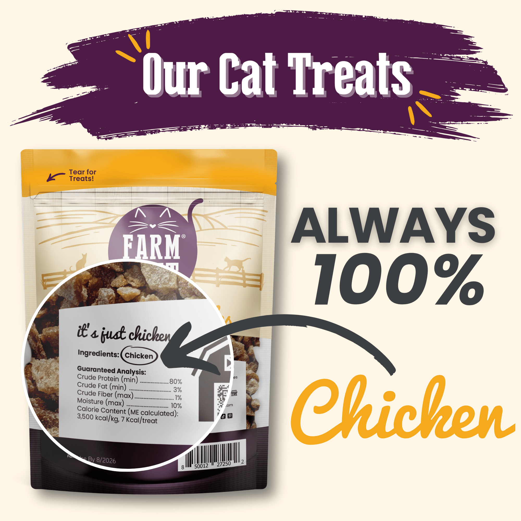 Farm To Pet Chicken Crumbles Cat Treats