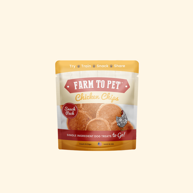 Farm To Pet Chicken Chips Dog Treat Snack Pack