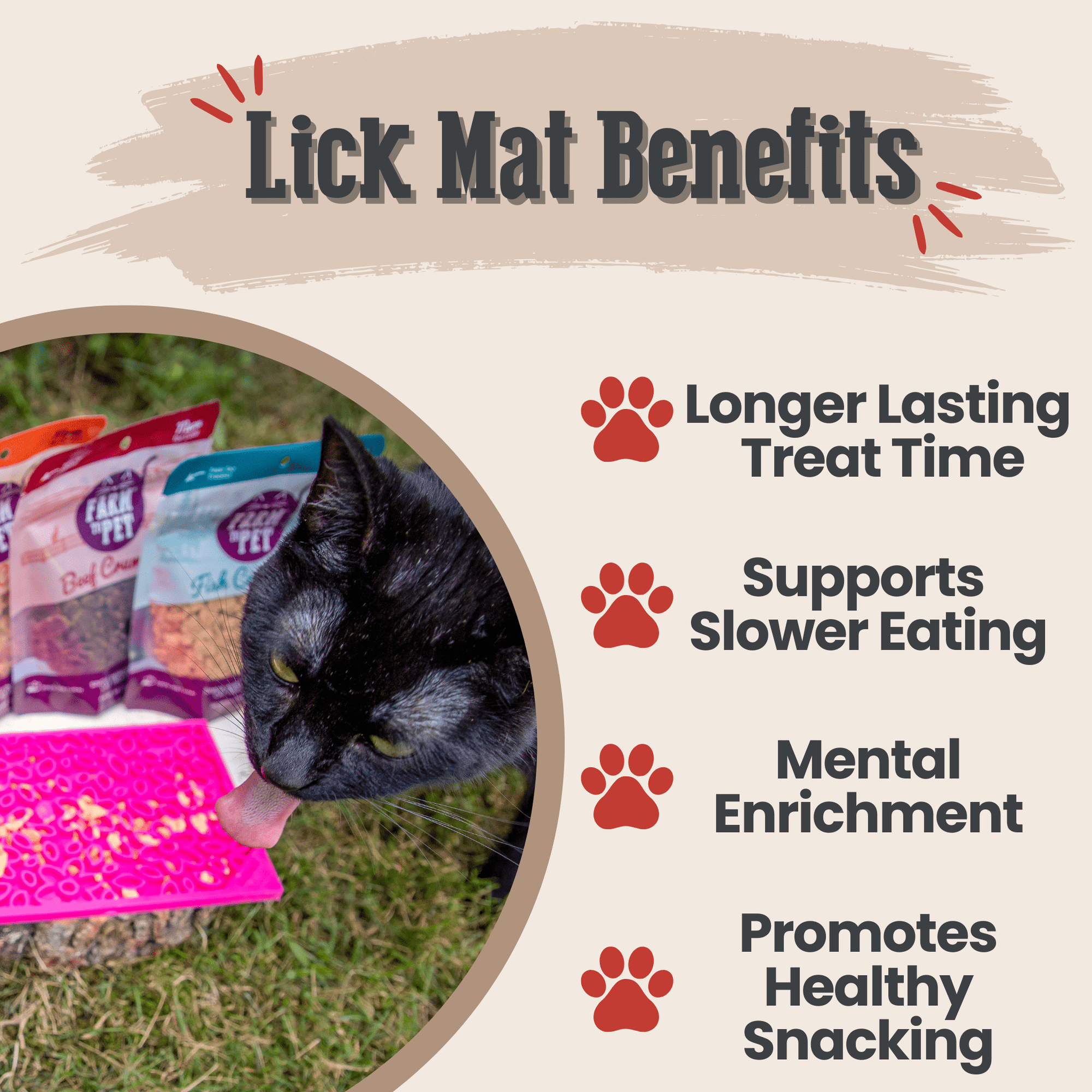 Farm To Pet Lick Mats for Cats and Small Dogs