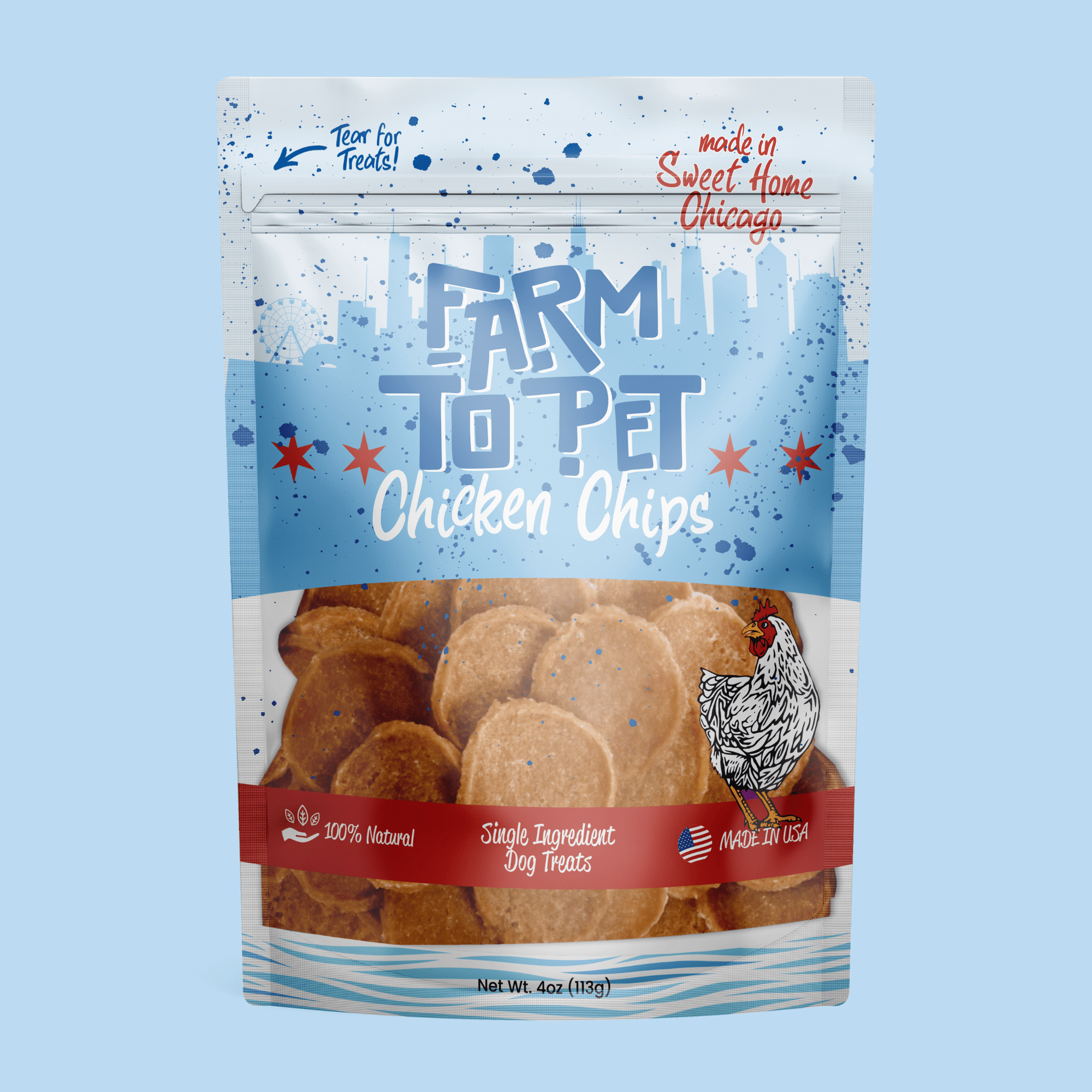 Farm To Pet Chicago Chicken Chips Dog Treats