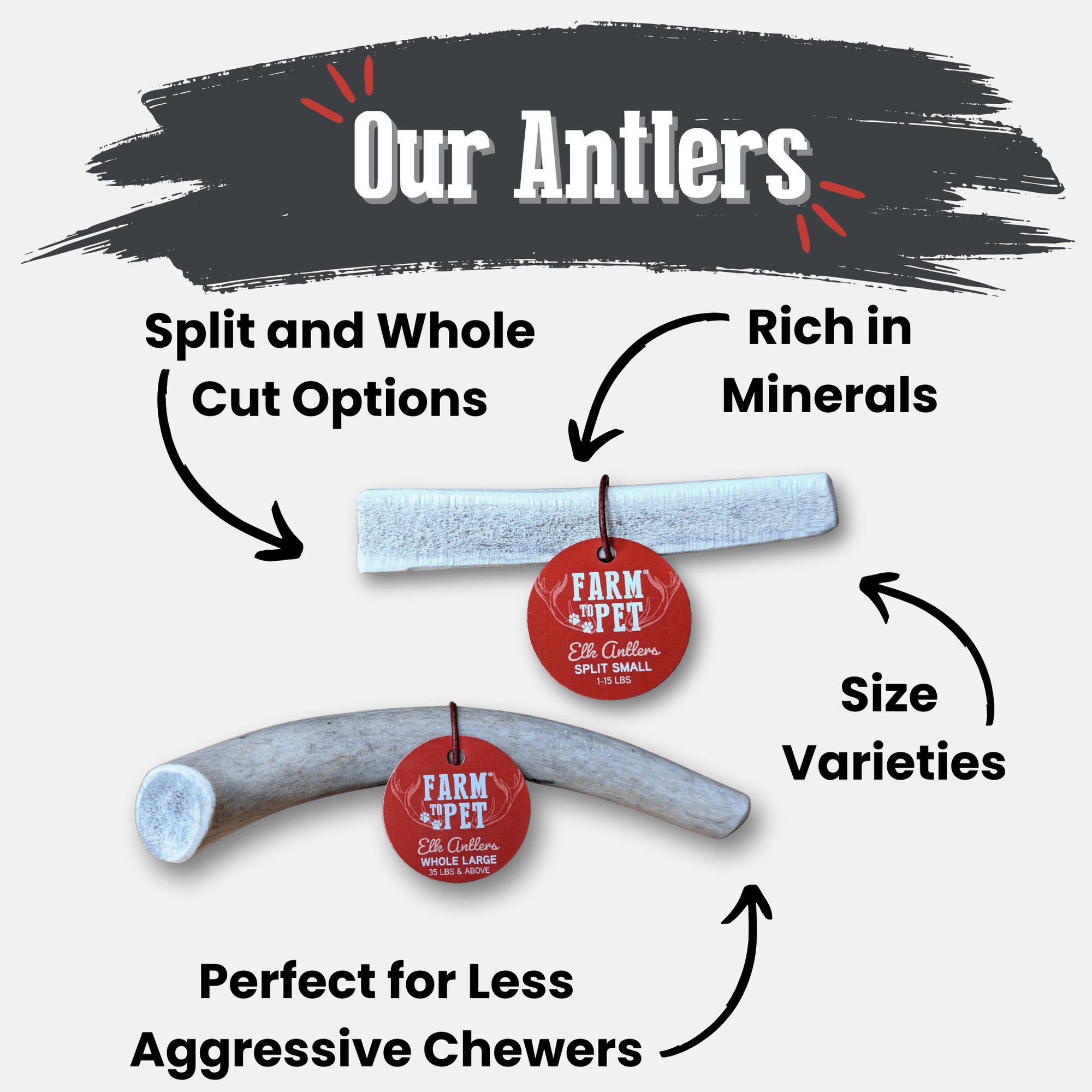 Farm To Pet Elk Antler Dog Chews