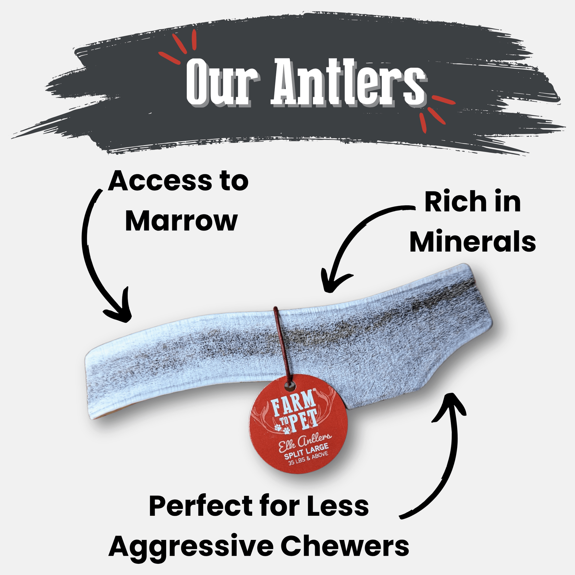 Farm To Pet Elk Antler Dog Chews