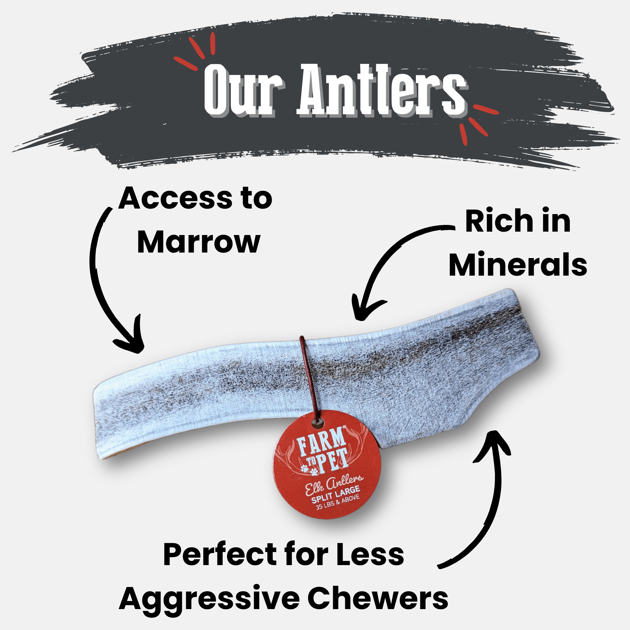 Farm To Pet Elk Antler Dog Chews