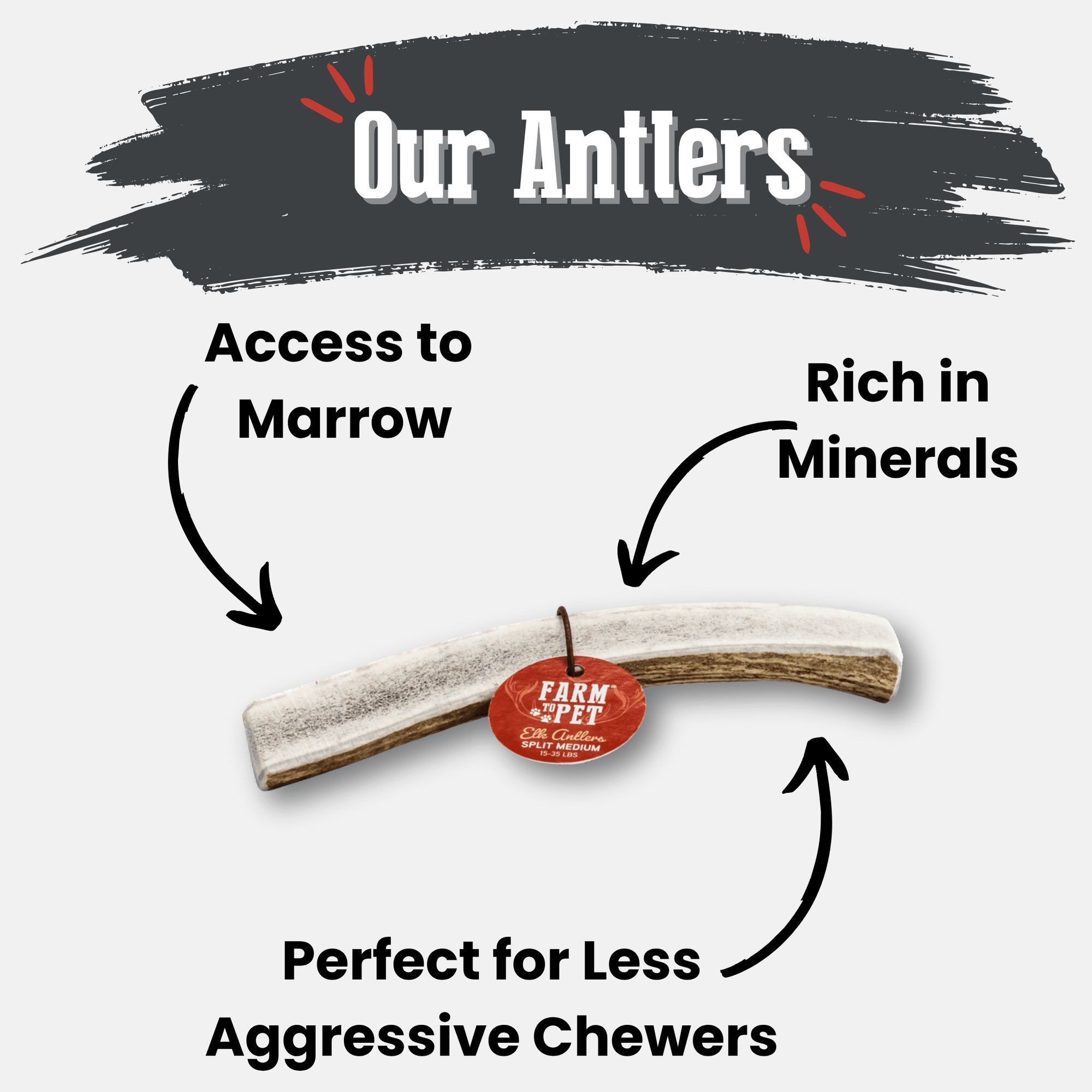 Farm To Pet Elk Antler Dog Chews