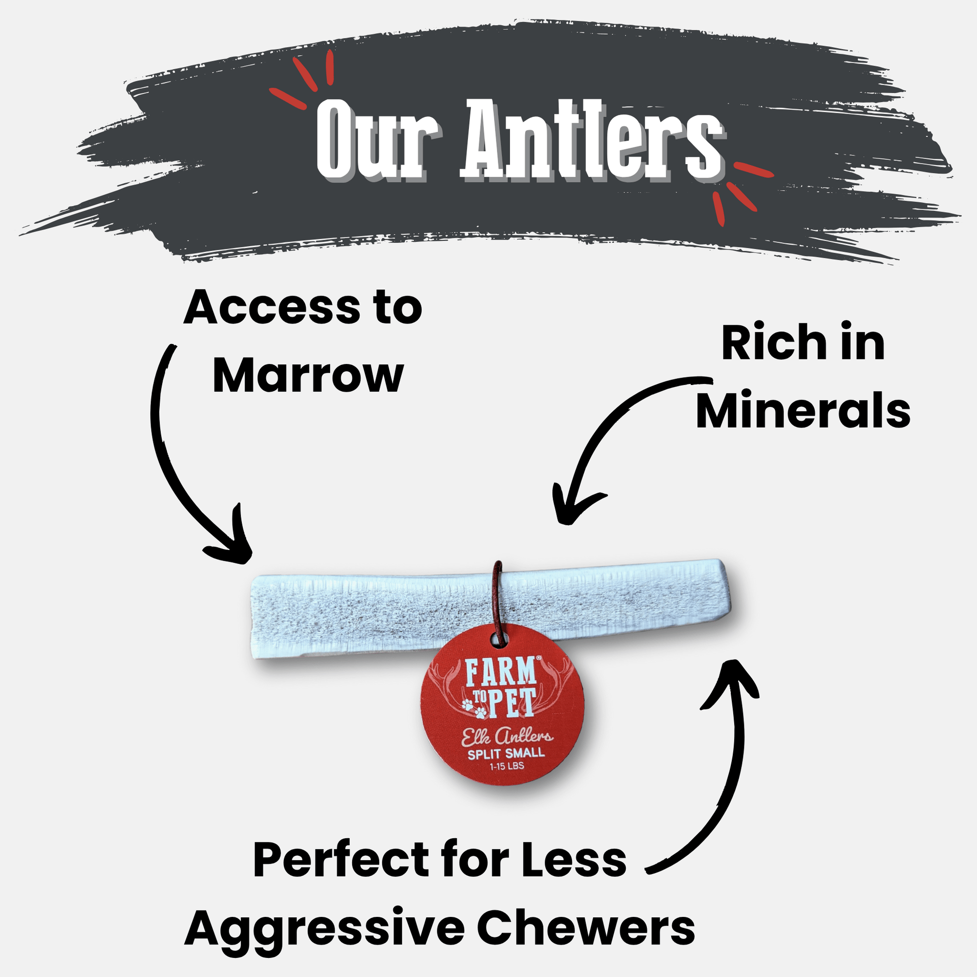 Farm To Pet Elk Antler Dog Chews
