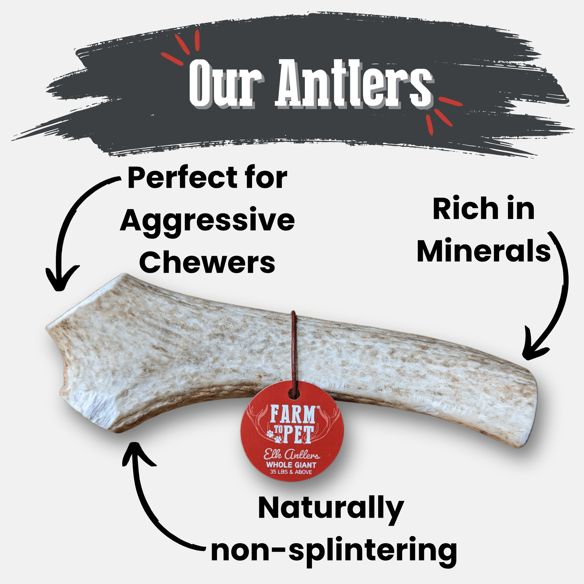 Farm To Pet Elk Antler Dog Chews