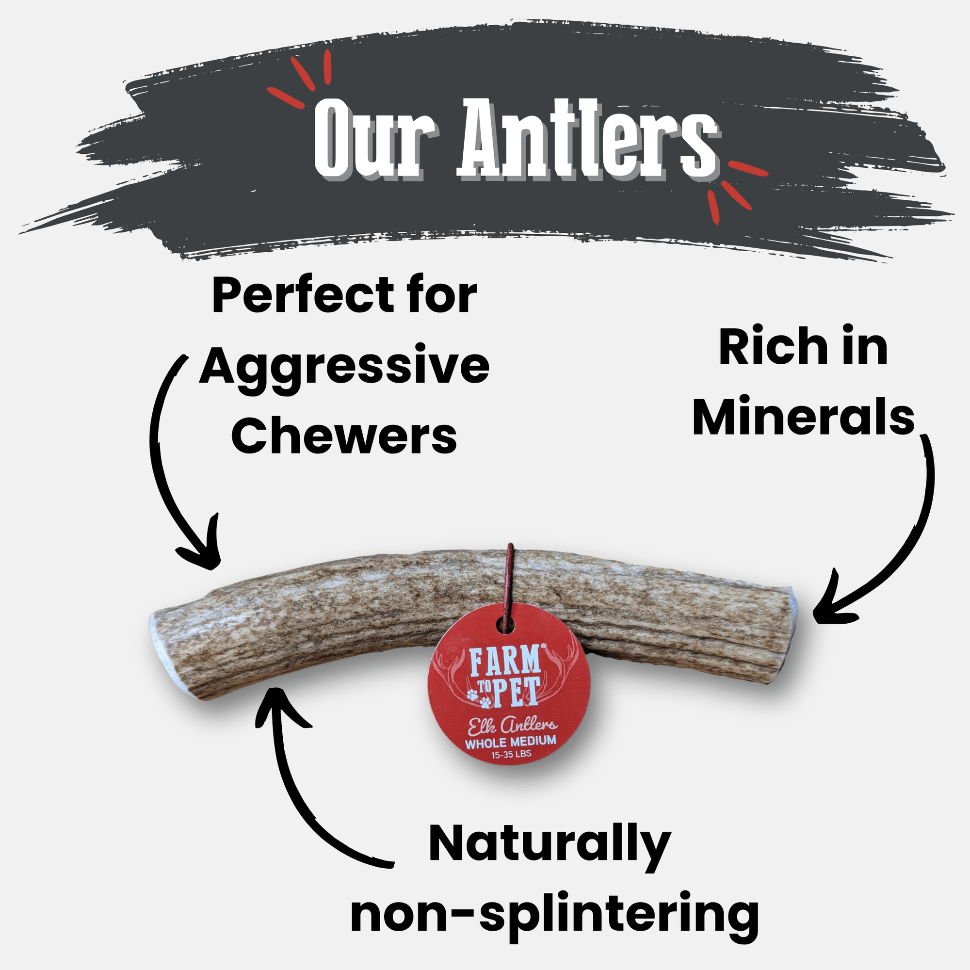 Farm To Pet Elk Antler Dog Chews
