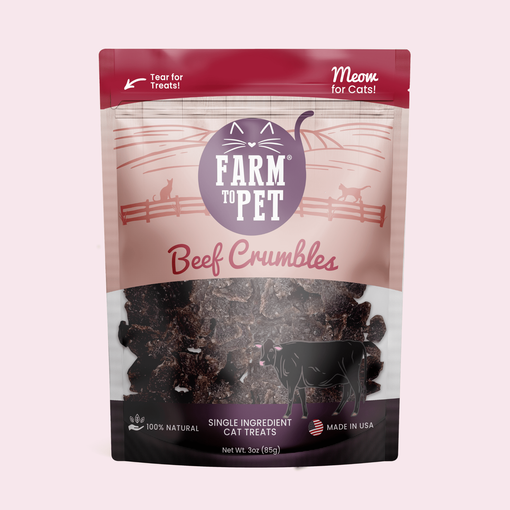 Farm To Pet Beef Crumbles Cat Treats