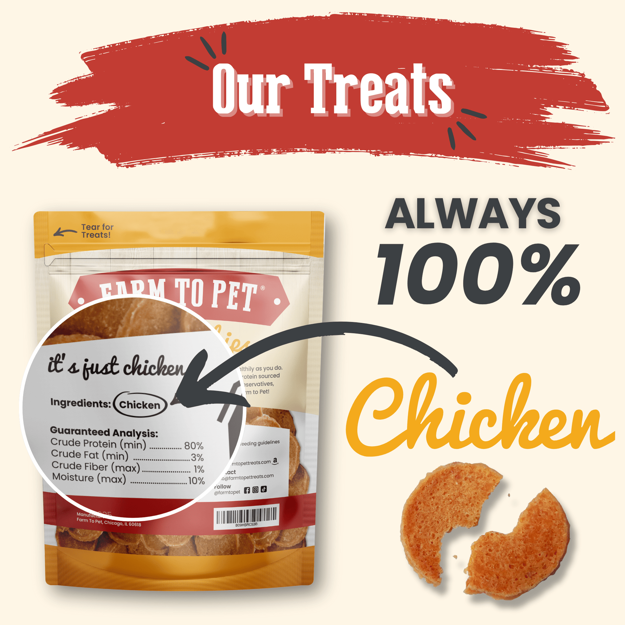 Farm To Pet Chicken Chips Dog Treats