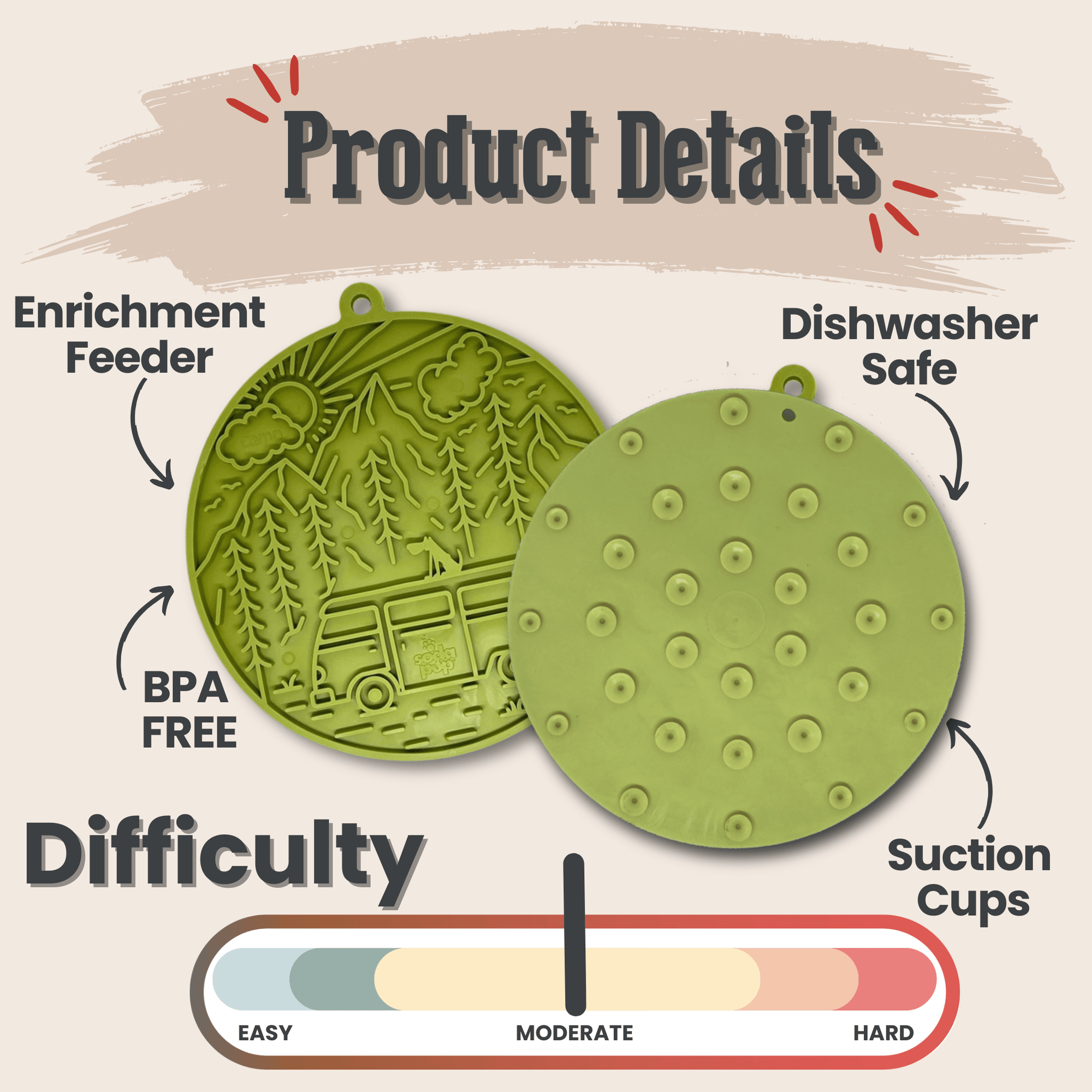 Farm To Pet Dog Lick Mats with Suction Cups