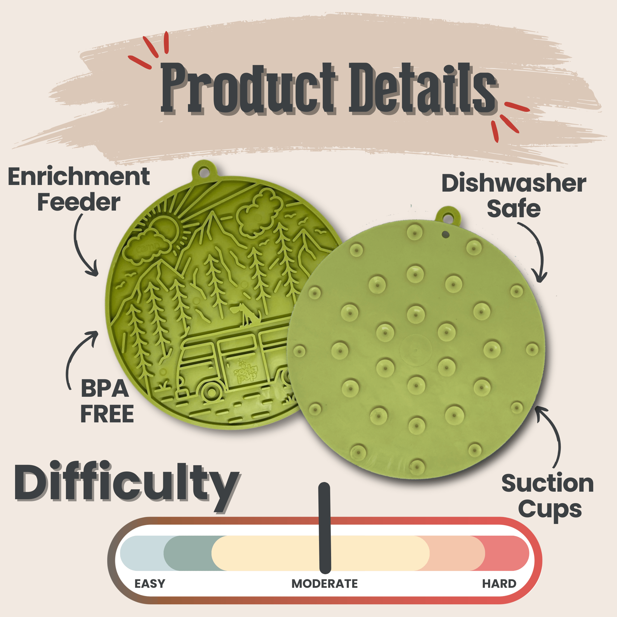 Farm To Pet Dog Lick Mats with Suction Cups