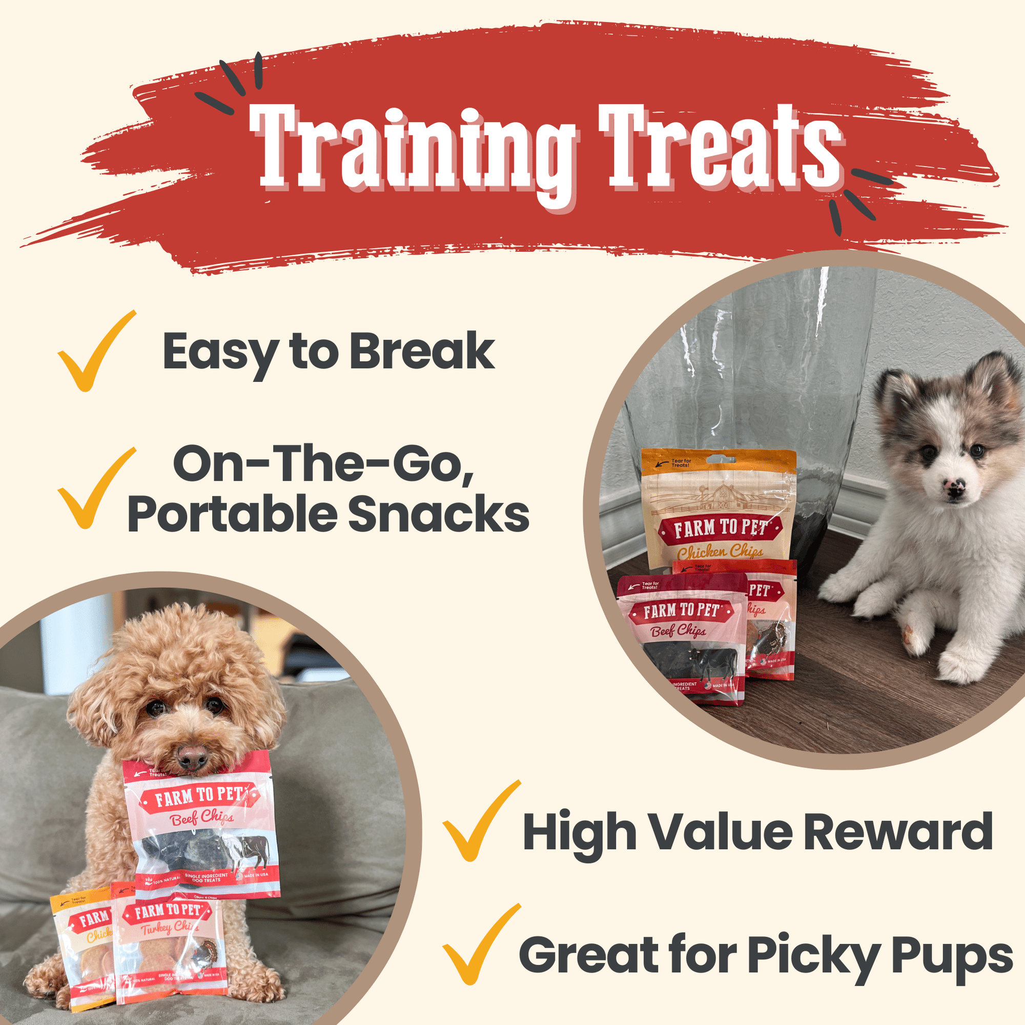 Farm To Pet Puppy Packs n Snacks Dog Treat Starter Pack