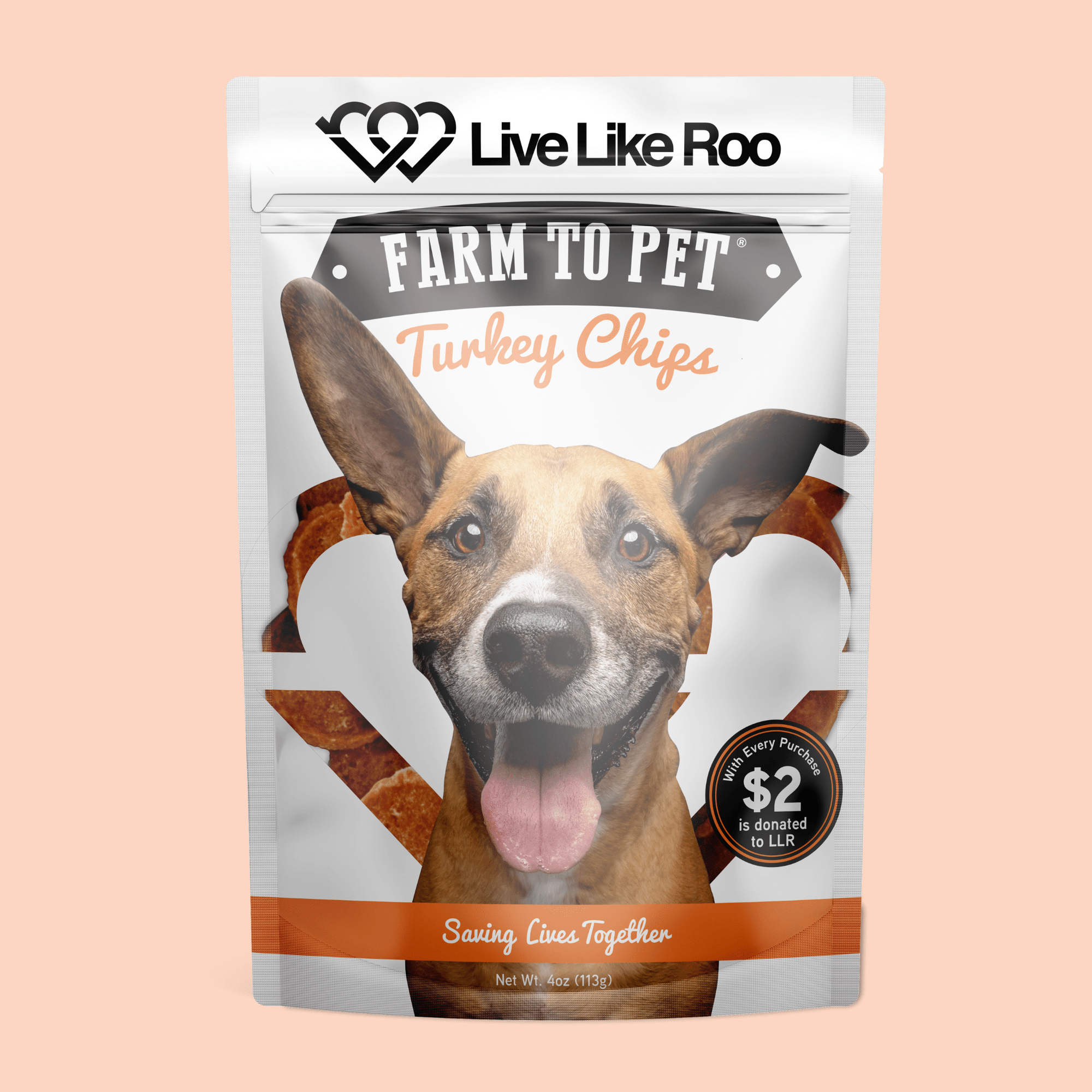 Farm To Pet Live Like Roo Turkey Chips Dog Treats