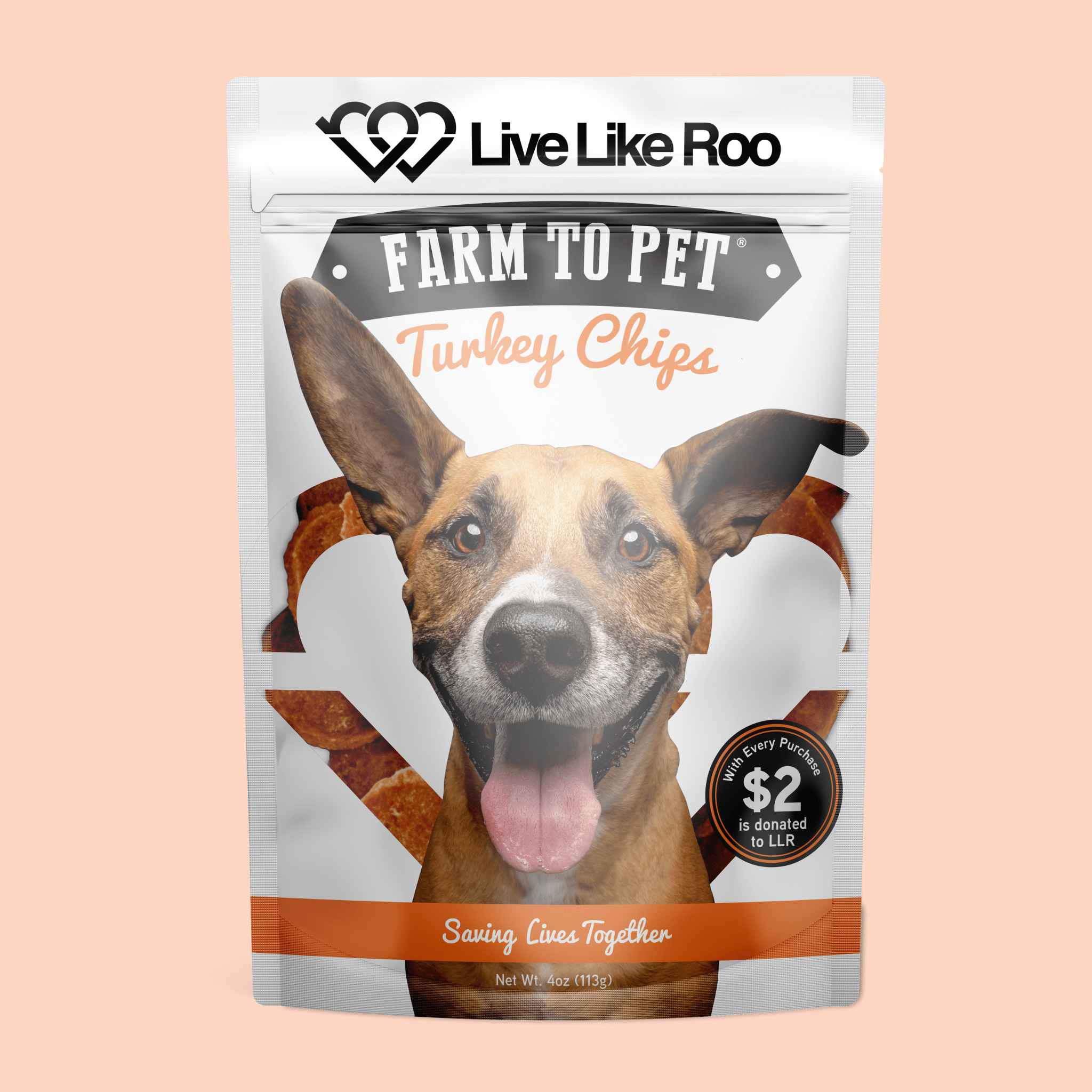 Farm To Pet Live Like Roo Turkey Chips Dog Treats