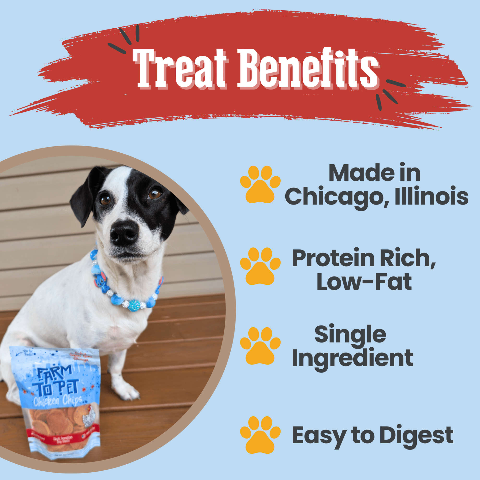 Farm To Pet Chicago Chicken Chips Dog Treats