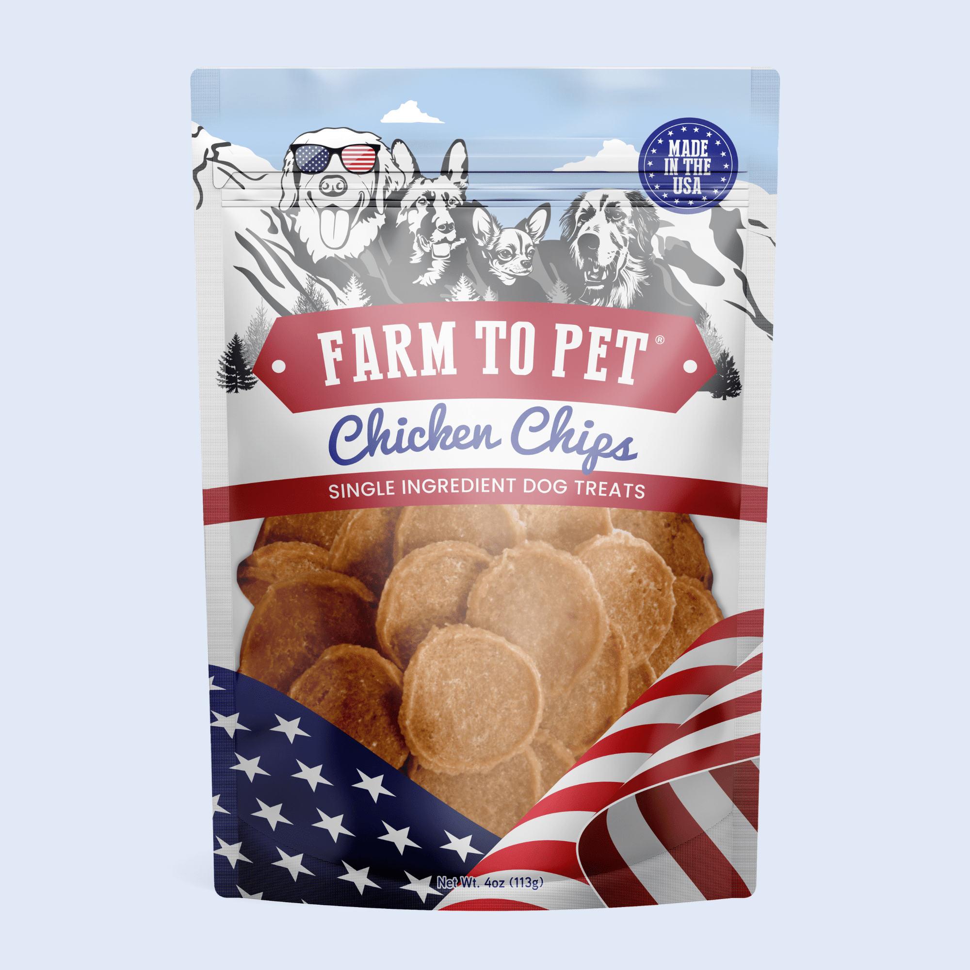 Farm To Pet Americana Chicken Chips Dog Treats