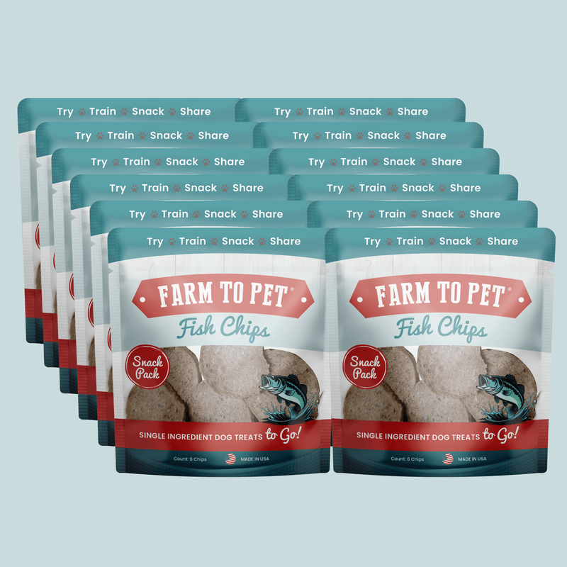 Farm To Pet Fish Chips Dog Treat Snack Pack