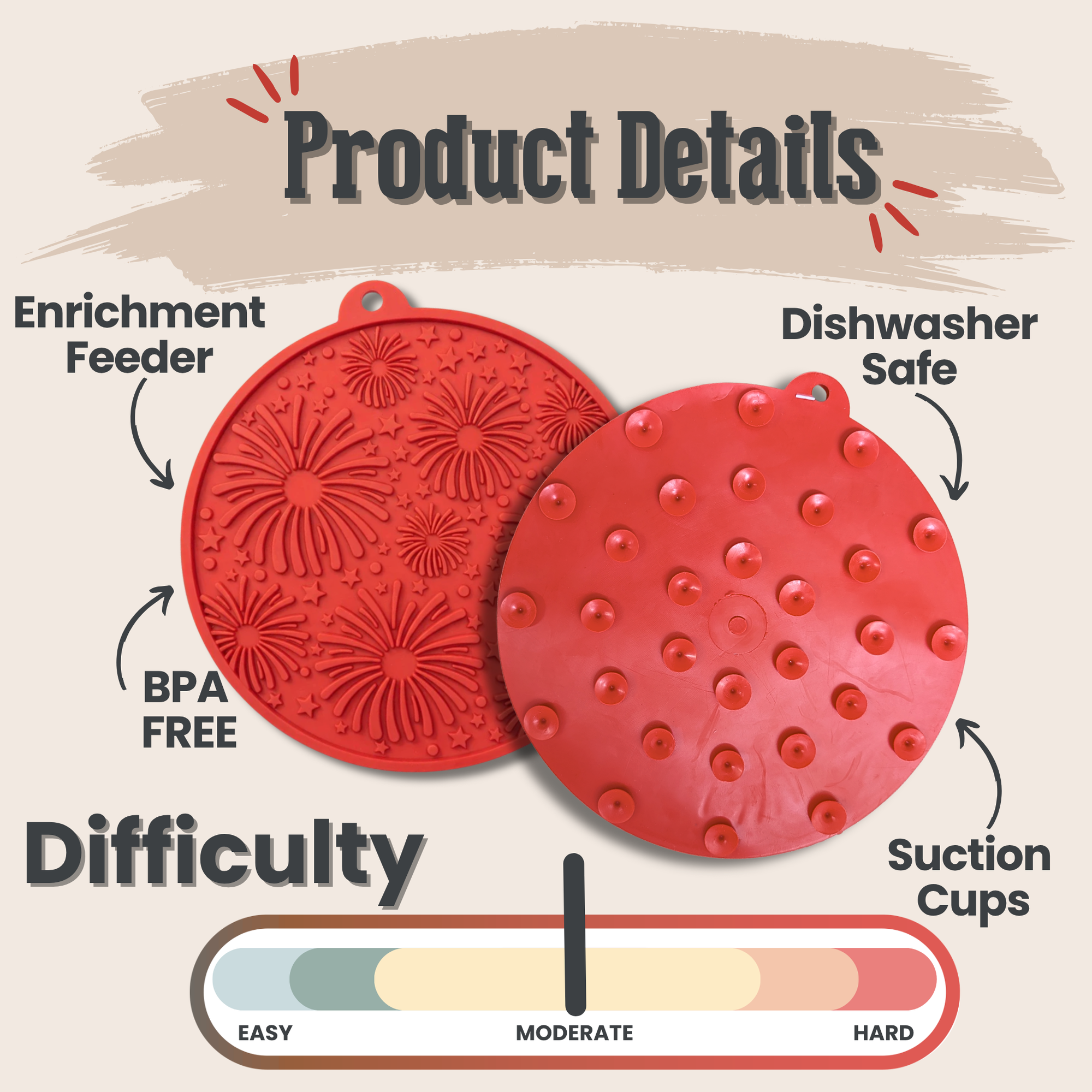 Farm To Pet Dog Lick Mats with Suction Cups