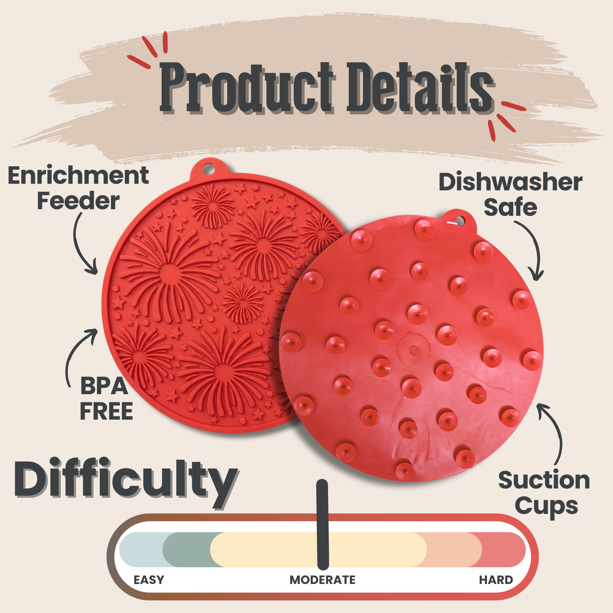Farm To Pet Dog Lick Mats with Suction Cups