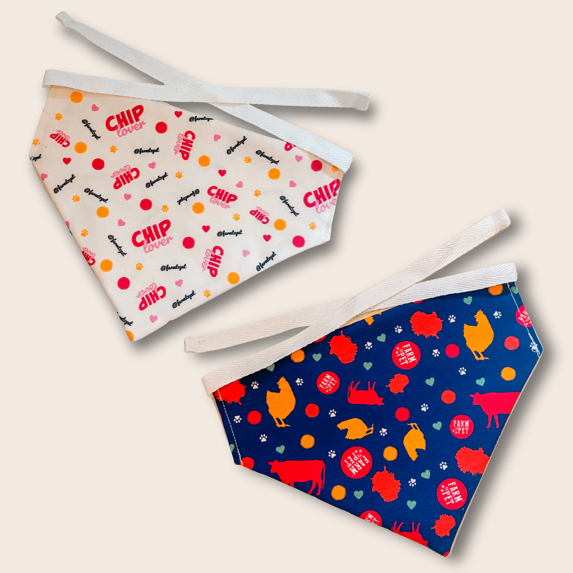 Farm To Pet Tie-On Dog and Cat Bandana