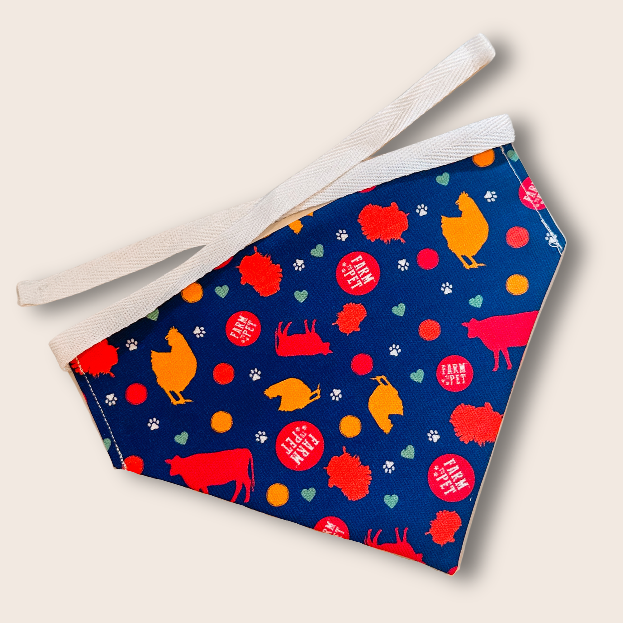 Farm To Pet Tie-On Dog and Cat Bandana