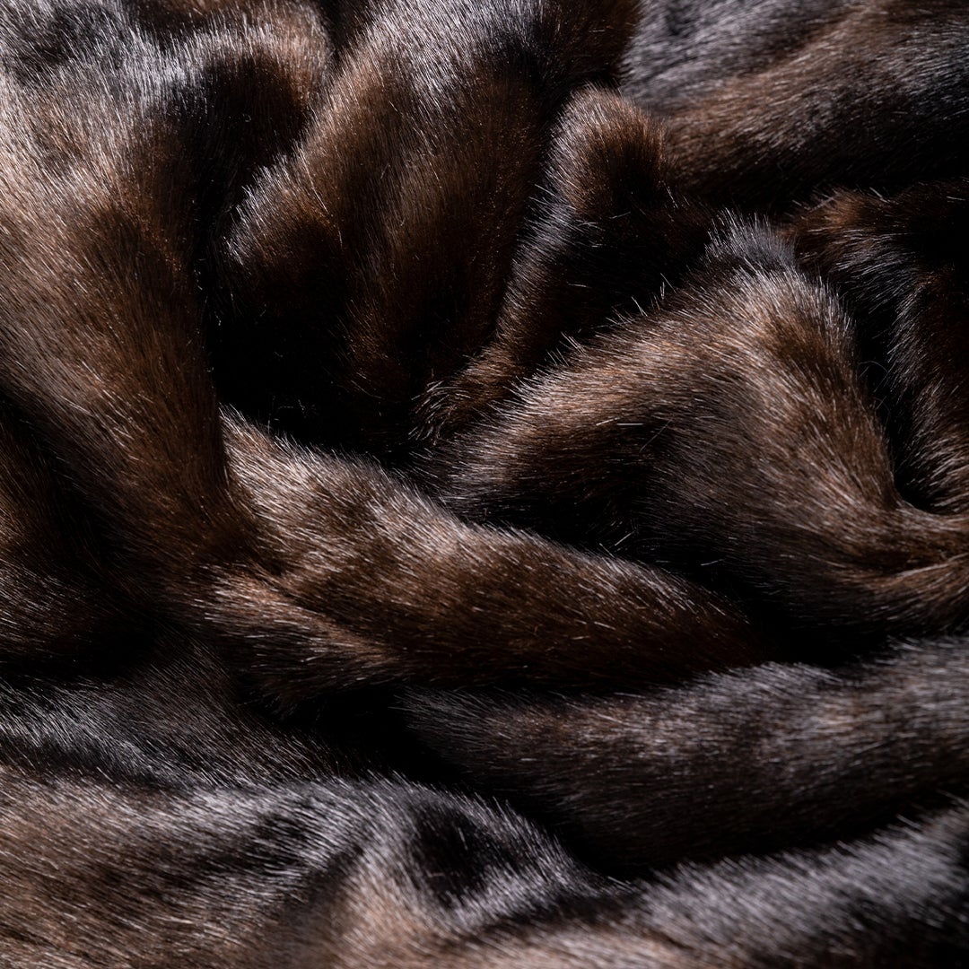 Hello Doggie Faux Fur Throw Faux Fur Chocolate Dog Blanket