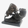 Bull vs Bear Bronze Metal Statue Sculpture Decor Stock Market 10" x 13"