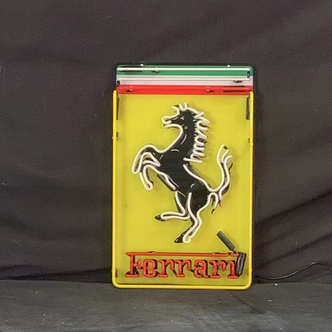 Ferrari Logo Real Glass Neon Sign