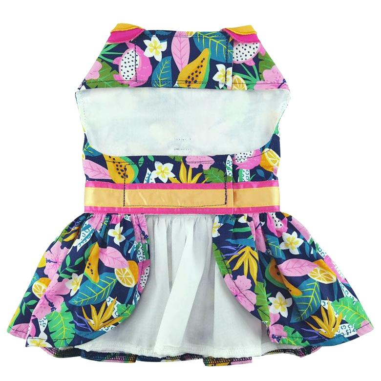 Fiesta Floral Pet Dress with Matching Leash