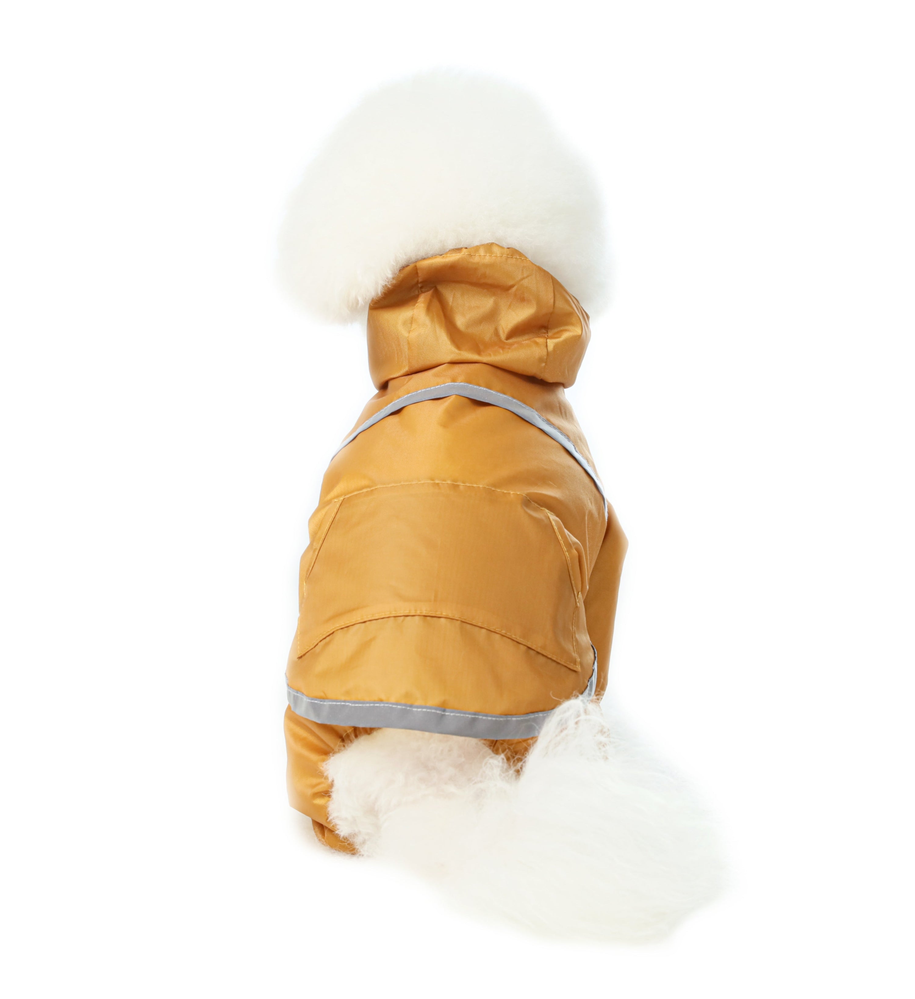 Ultralight Full - Covered Hooded Waterproof Dog Jacket-Yellow
