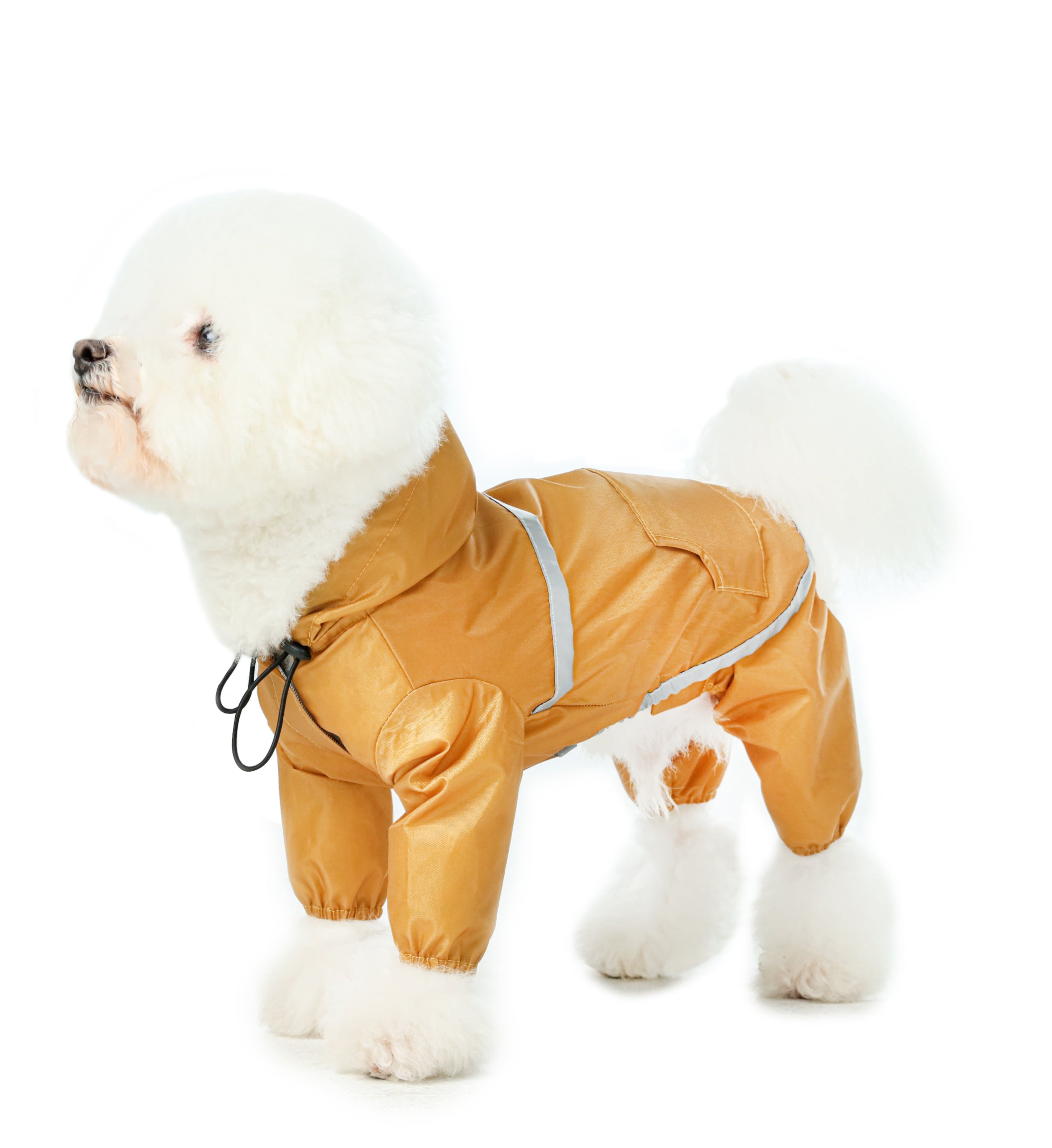 Ultralight Full - Covered Hooded Waterproof Dog Jacket-Yellow