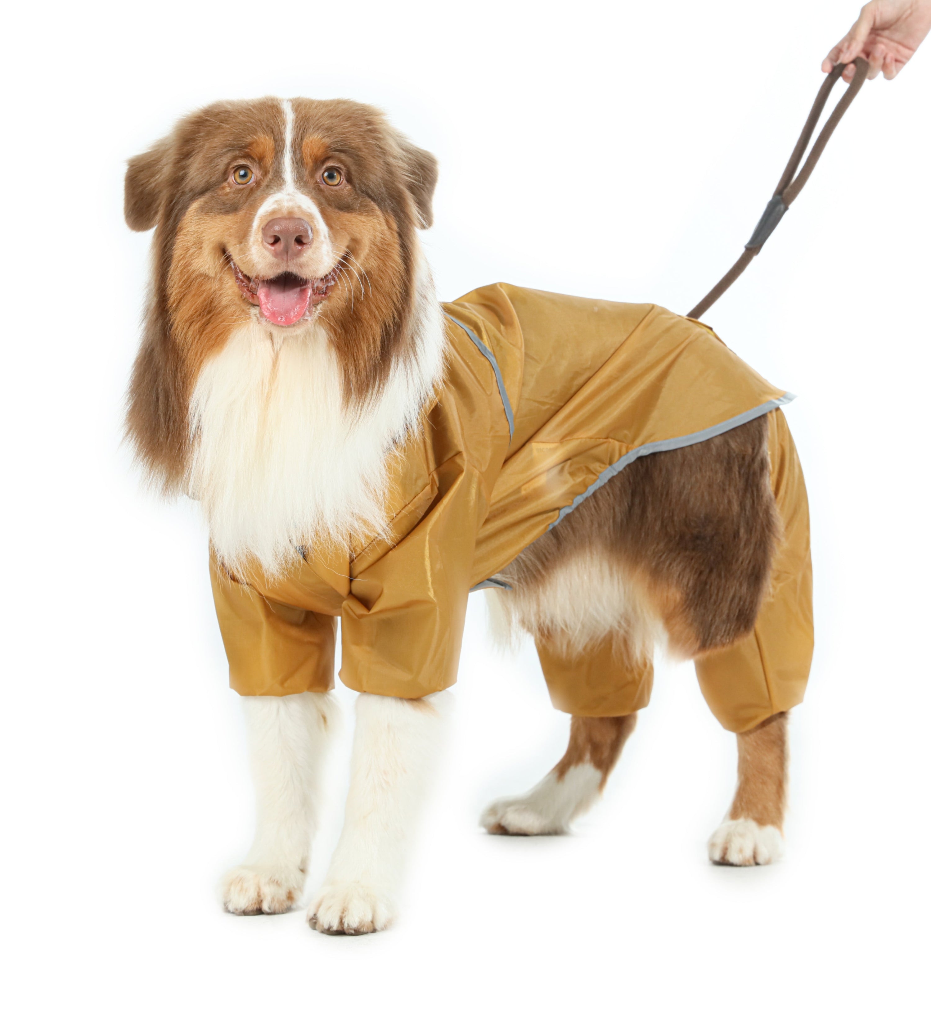 Ultralight Full - Covered Hooded Waterproof Dog Jacket-Yellow