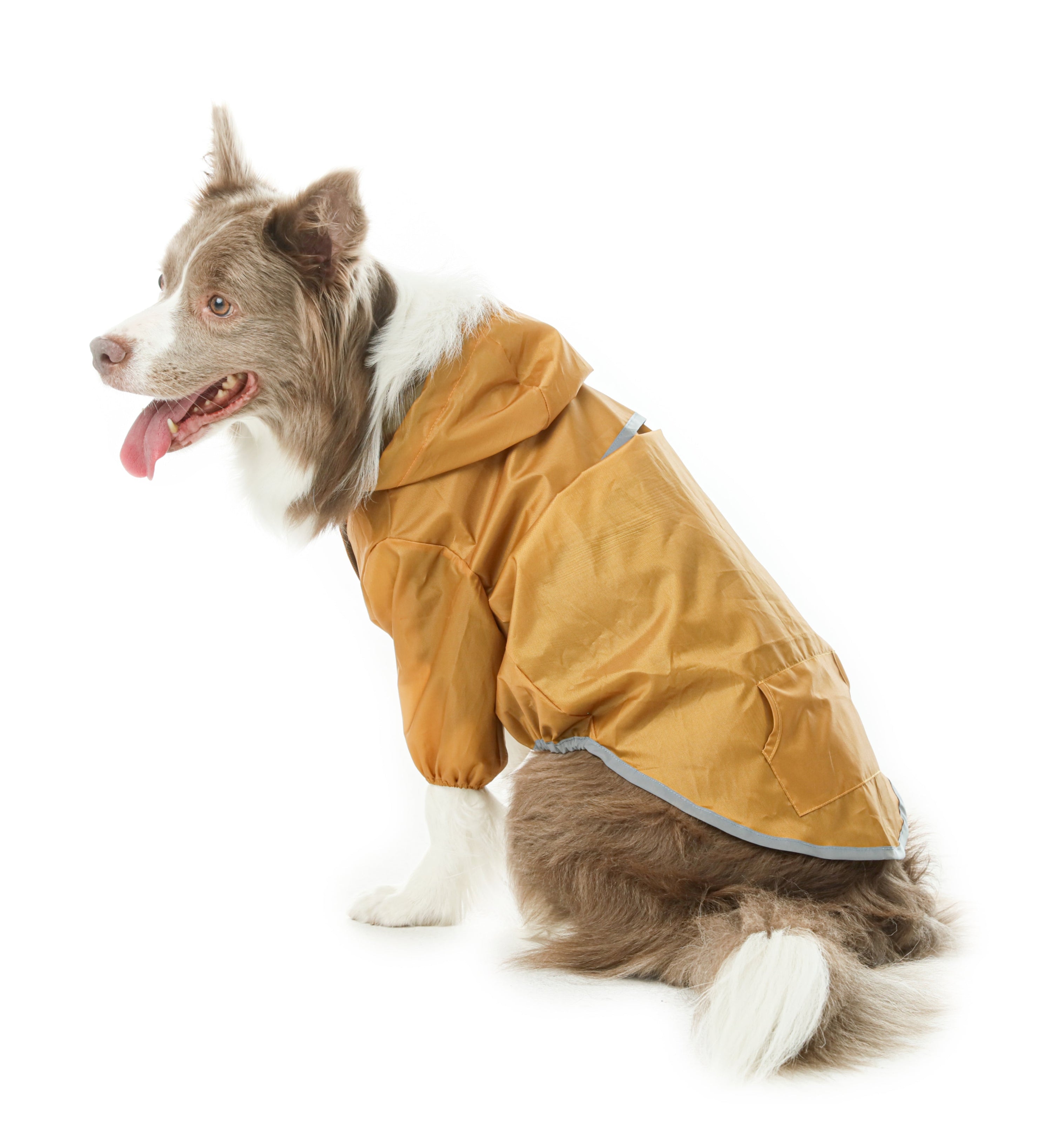 Ultralight Full - Covered Hooded Waterproof Dog Jacket-Yellow