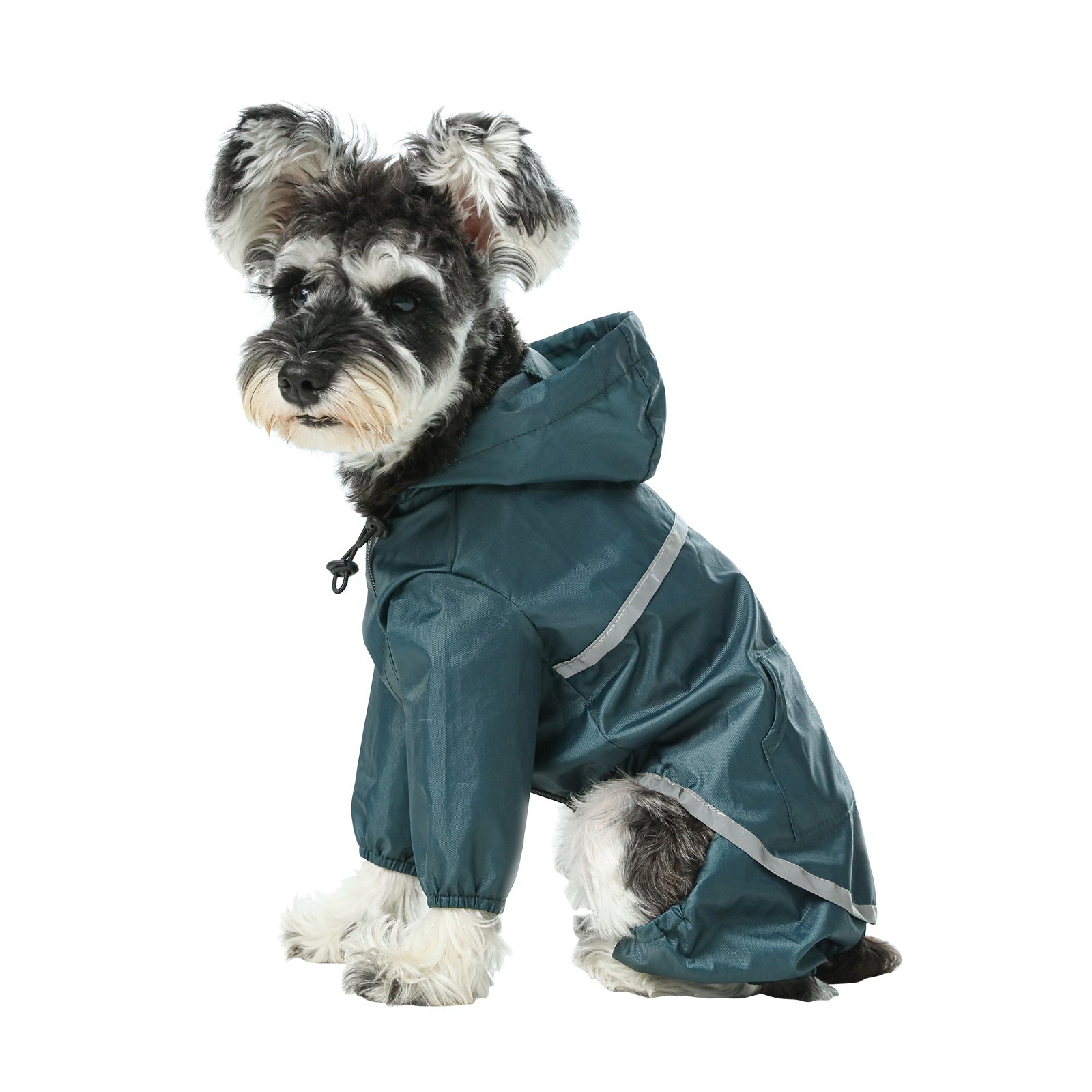 Ultralight Full - Covered Hooded Waterproof Dog Jacket-Blue