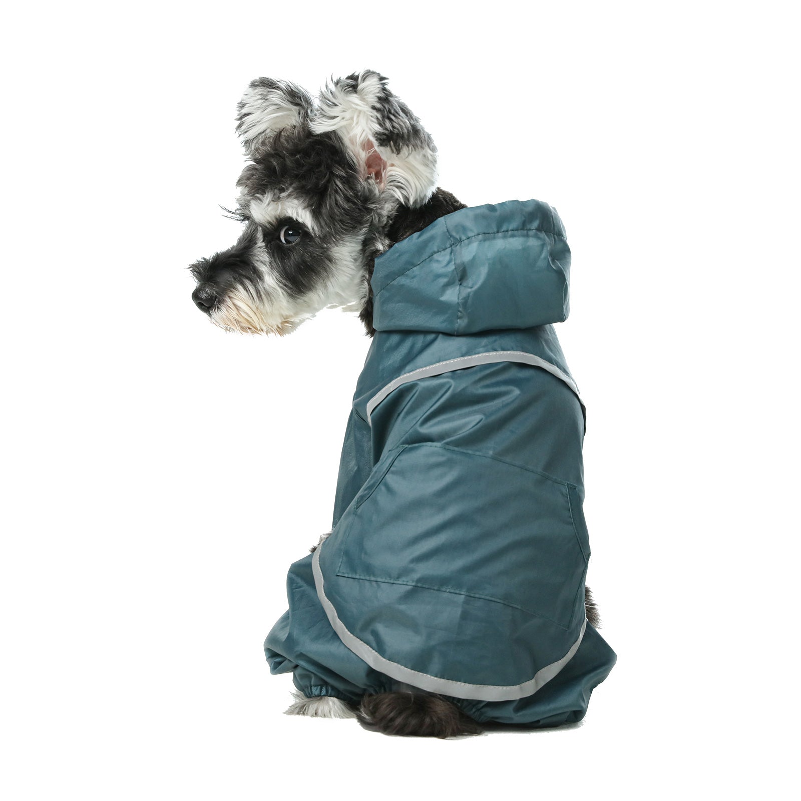 Ultralight Full - Covered Hooded Waterproof Dog Jacket-Blue