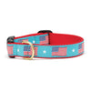 Up Country Flag Day Cast Brass Dog Collar