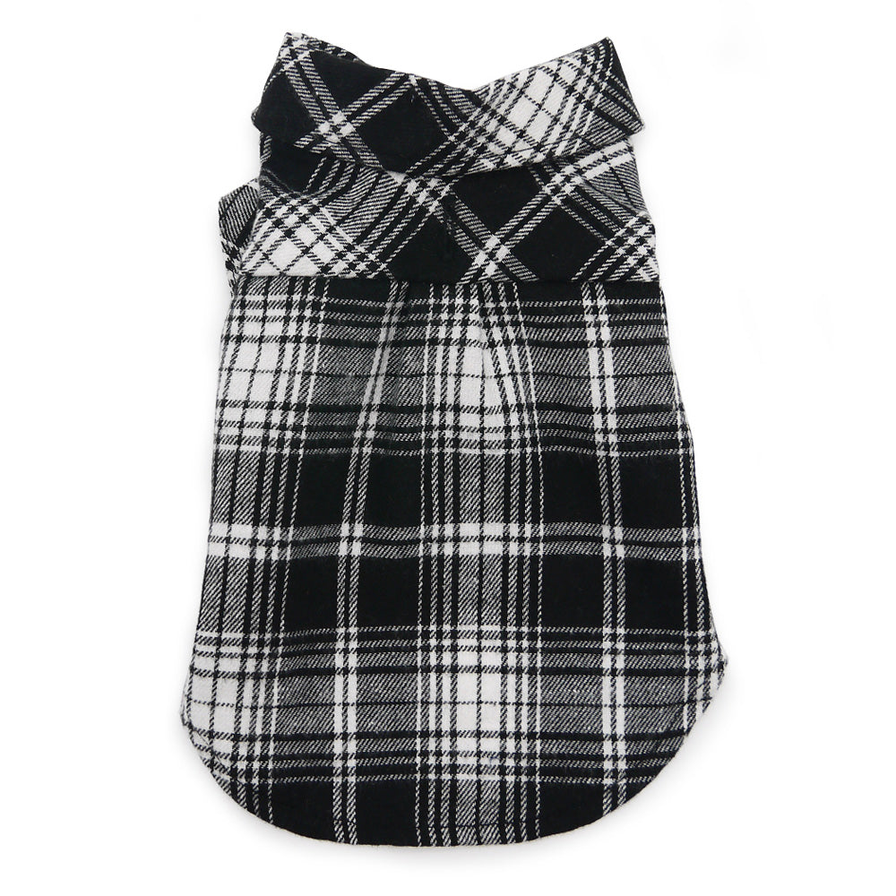 DOGO Flannel Button Down Black 2 Dog Flannel Shirt