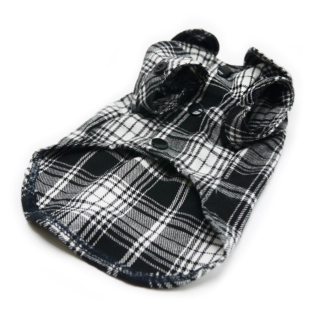 DOGO Flannel Button Down Black 2 Dog Flannel Shirt
