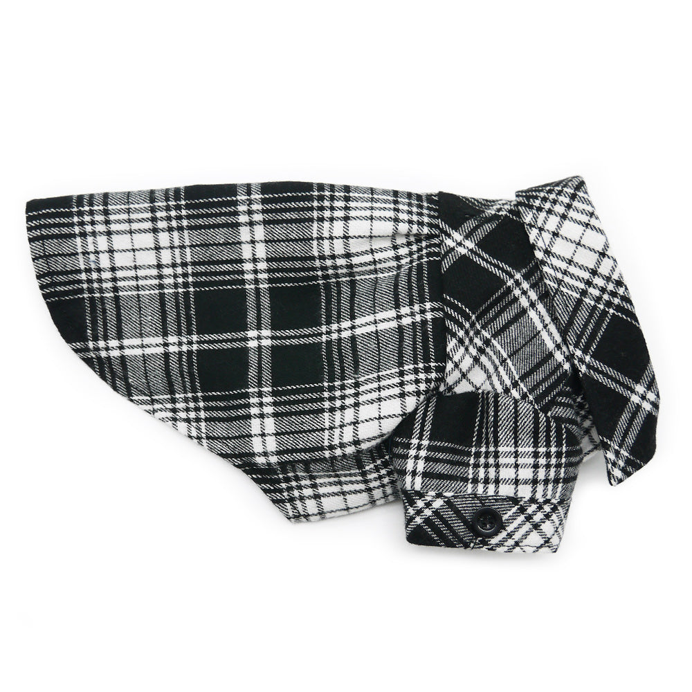 DOGO Flannel Button Down Black 2 Dog Flannel Shirt